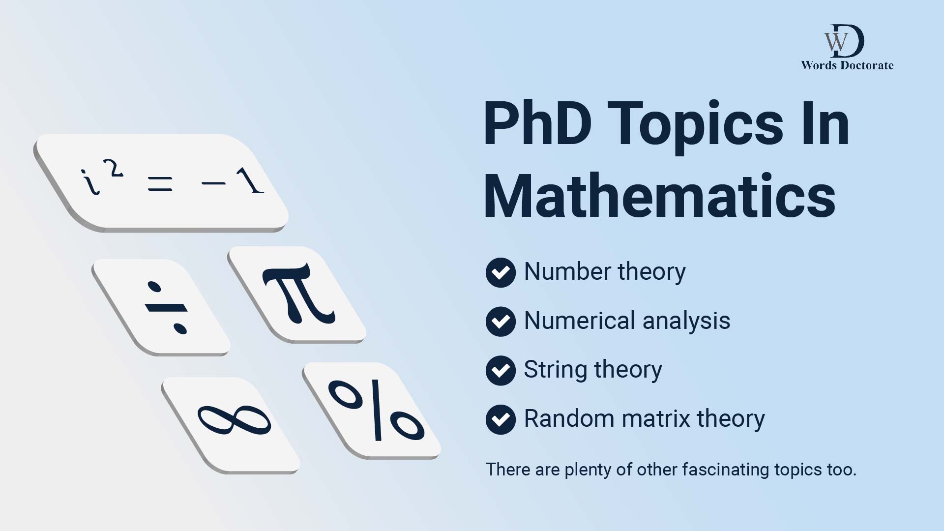 Select Your PhD Topics In Mathematics Words Doctorate